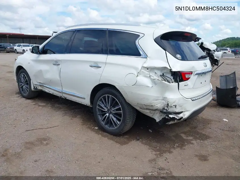 2017 Infiniti Qx60 VIN: 5N1DL0MM8HC504324 Lot: 42635250