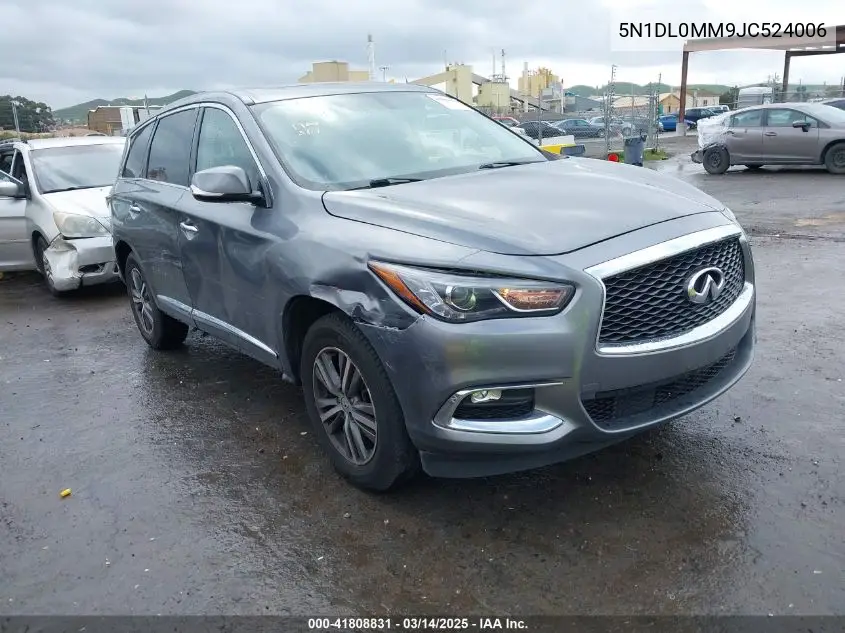 2018 Infiniti Qx60 VIN: 5N1DL0MM9JC524006 Lot: 41808831