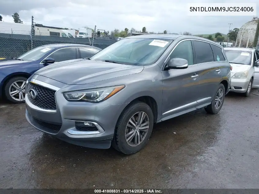 2018 Infiniti Qx60 VIN: 5N1DL0MM9JC524006 Lot: 41808831