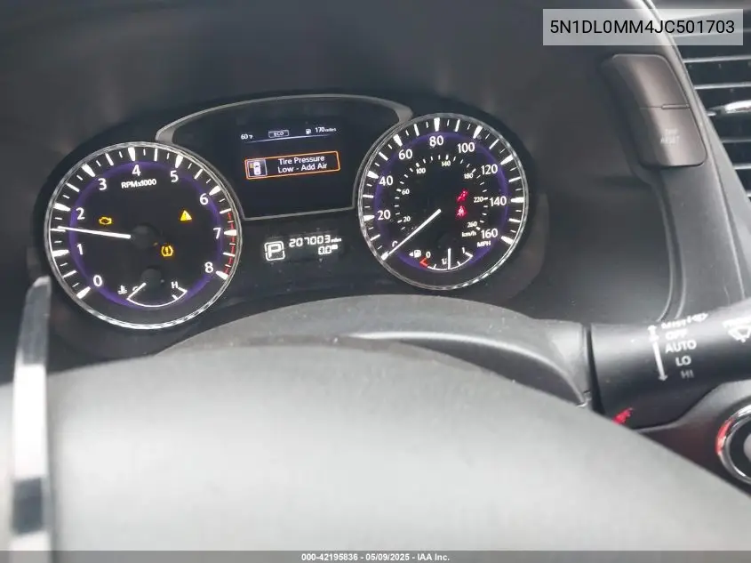 2018 Infiniti Qx60 VIN: 5N1DL0MM4JC501703 Lot: 42195836