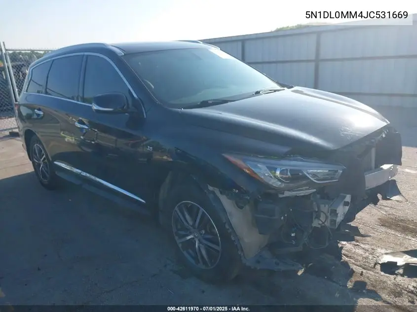 2018 Infiniti Qx60 VIN: 5N1DL0MM4JC531669 Lot: 42611970