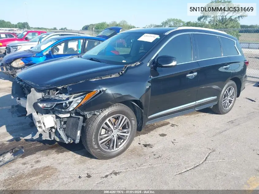 2018 Infiniti Qx60 VIN: 5N1DL0MM4JC531669 Lot: 42611970