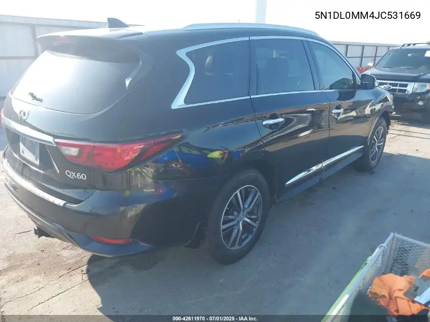 2018 Infiniti Qx60 VIN: 5N1DL0MM4JC531669 Lot: 42611970