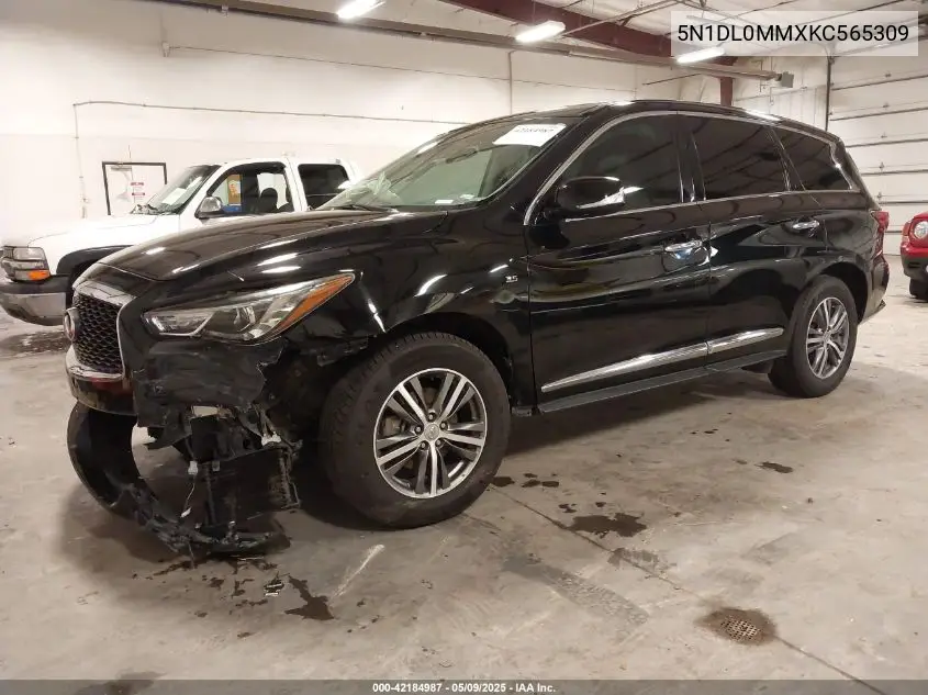 2019 Infiniti Qx60 Pure VIN: 5N1DL0MMXKC565309 Lot: 42184987