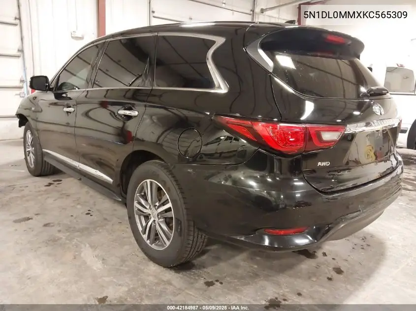 2019 Infiniti Qx60 Pure VIN: 5N1DL0MMXKC565309 Lot: 42184987
