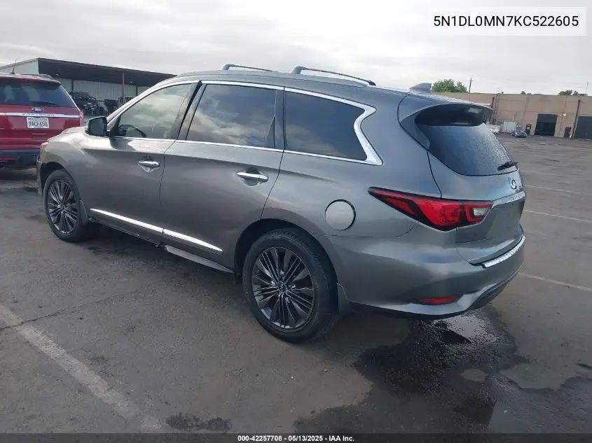 2019 Infiniti Qx60 Luxe VIN: 5N1DL0MN7KC522605 Lot: 42257708