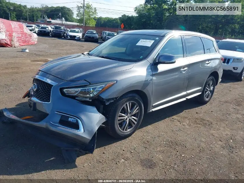 2019 Infiniti Qx60 Luxe/Pure VIN: 5N1DL0MM8KC565891 Lot: 42605731