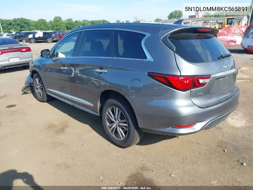 2019 Infiniti Qx60 Luxe/Pure VIN: 5N1DL0MM8KC565891 Lot: 42605731