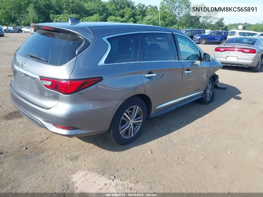 2019 Infiniti Qx60 Luxe/Pure VIN: 5N1DL0MM8KC565891 Lot: 42605731