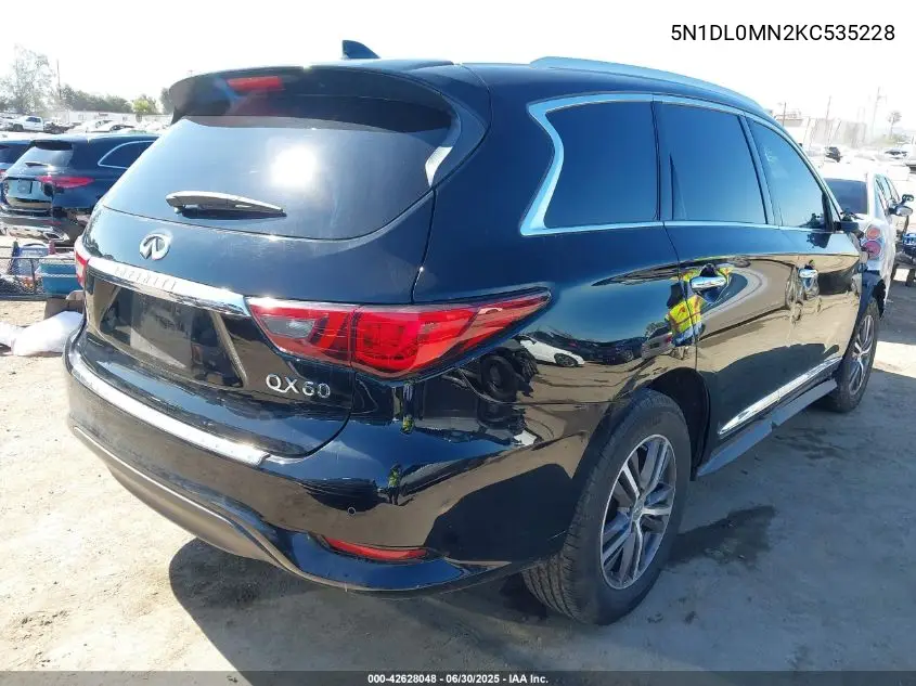 2019 Infiniti Qx60 Luxe/Pure VIN: 5N1DL0MN2KC535228 Lot: 42628048