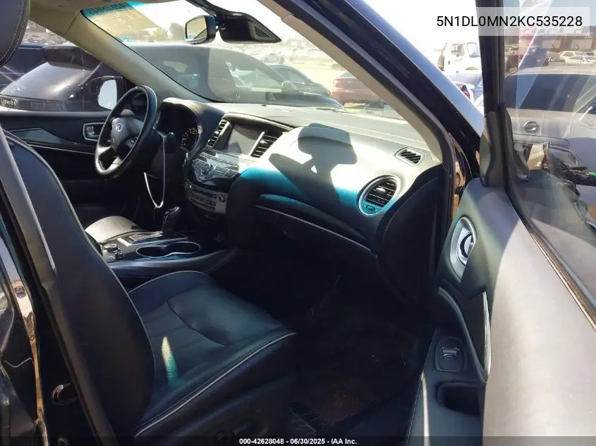 2019 Infiniti Qx60 Luxe/Pure VIN: 5N1DL0MN2KC535228 Lot: 42628048