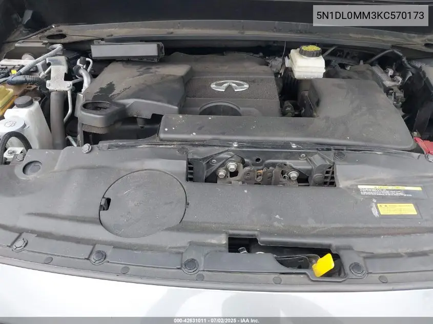 2019 Infiniti Qx60 Pure VIN: 5N1DL0MM3KC570173 Lot: 42631011