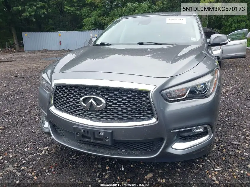 2019 Infiniti Qx60 Pure VIN: 5N1DL0MM3KC570173 Lot: 42631011