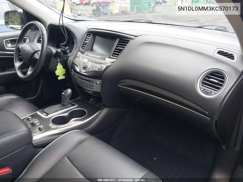 2019 Infiniti Qx60 Pure VIN: 5N1DL0MM3KC570173 Lot: 42631011