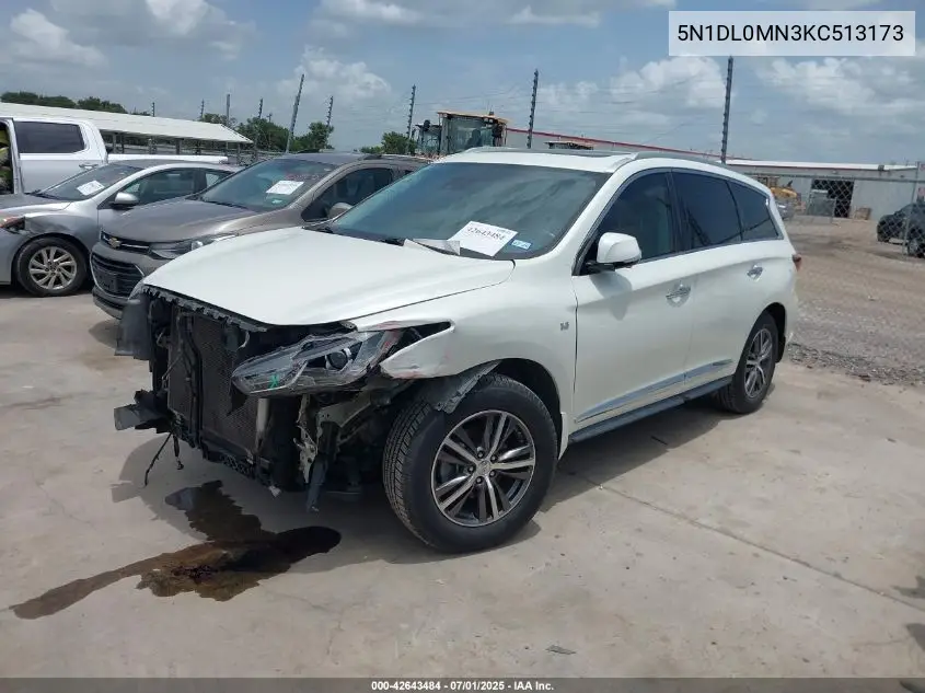 2019 Infiniti Qx60 Luxe VIN: 5N1DL0MN3KC513173 Lot: 42643484