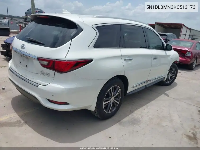 2019 Infiniti Qx60 Luxe VIN: 5N1DL0MN3KC513173 Lot: 42643484