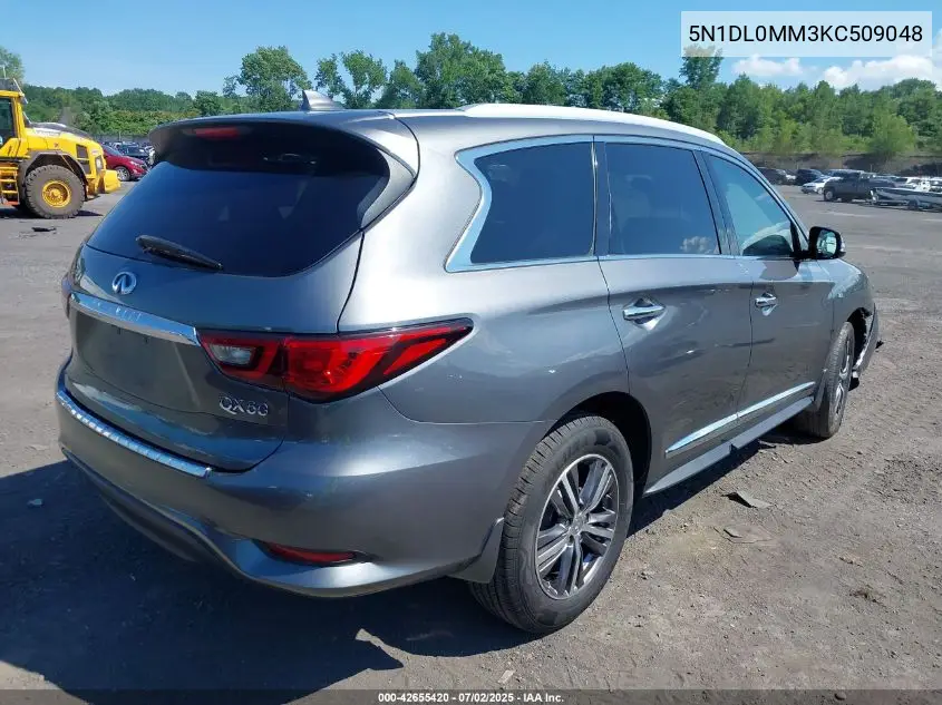 2019 Infiniti Qx60 Luxe VIN: 5N1DL0MM3KC509048 Lot: 42655420