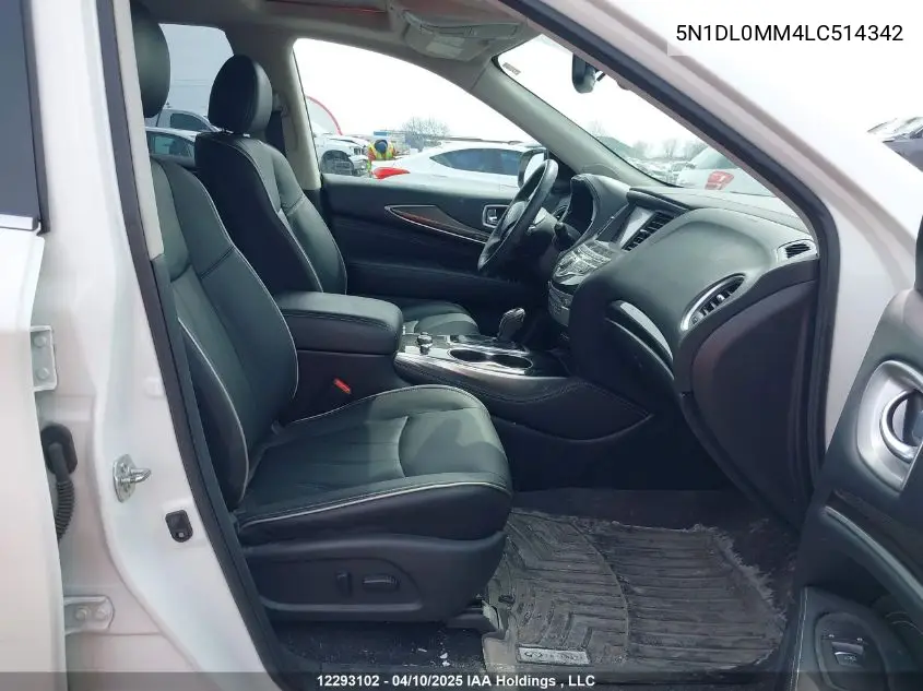 2020 Infiniti Qx60 Essential/Limited Edition/Proactive/Pure/Sensory/Signature Edition VIN: 5N1DL0MM4LC514342 Lot: 12293102