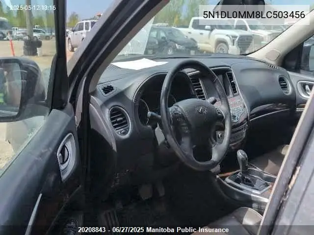 2020 Infiniti Qx60 Pure VIN: 5N1DL0MM8LC503456 Lot: 20208843