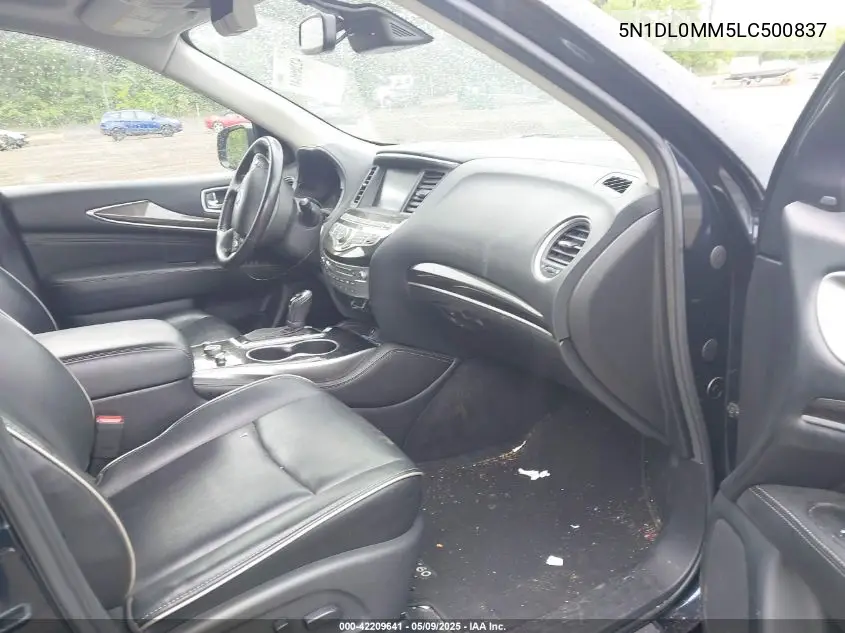 2020 Infiniti Qx60 Pure Awd VIN: 5N1DL0MM5LC500837 Lot: 42209641