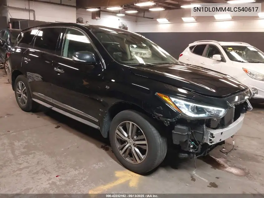 2020 Infiniti Qx60 Pure Awd VIN: 5N1DL0MM4LC540617 Lot: 42232162