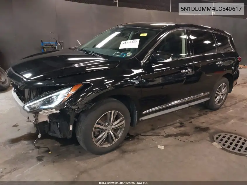 2020 Infiniti Qx60 Pure Awd VIN: 5N1DL0MM4LC540617 Lot: 42232162
