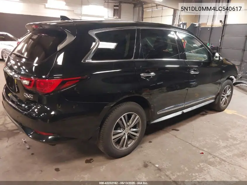 2020 Infiniti Qx60 Pure Awd VIN: 5N1DL0MM4LC540617 Lot: 42232162