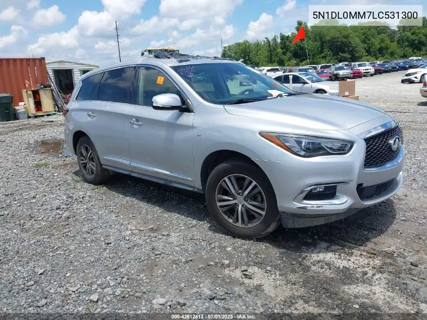 2020 Infiniti Qx60 Pure Awd VIN: 5N1DL0MM7LC531300 Lot: 42612413