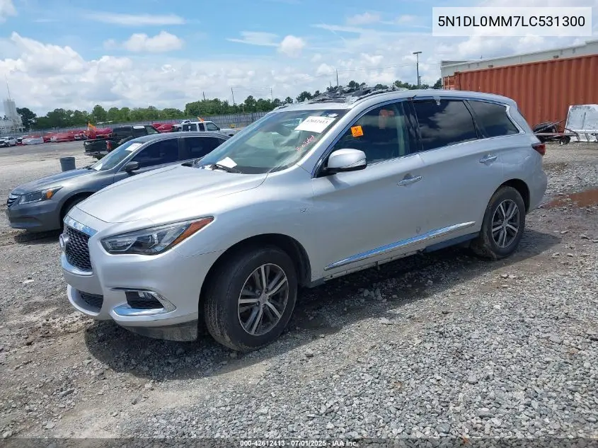 2020 Infiniti Qx60 Pure Awd VIN: 5N1DL0MM7LC531300 Lot: 42612413