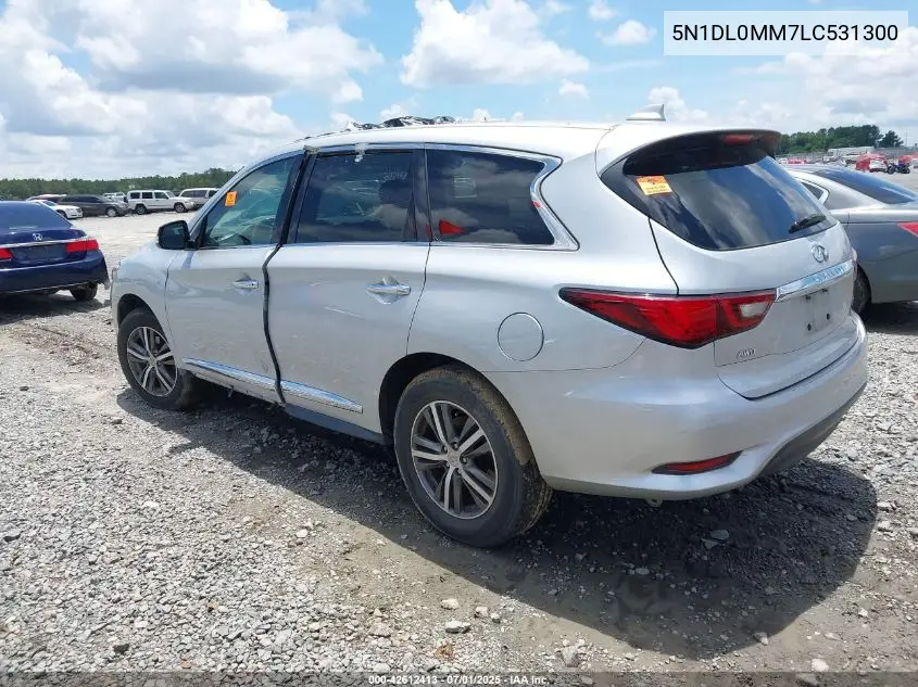 2020 Infiniti Qx60 Pure Awd VIN: 5N1DL0MM7LC531300 Lot: 42612413