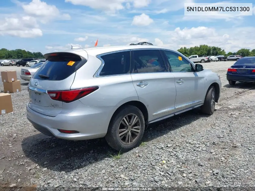 2020 Infiniti Qx60 Pure Awd VIN: 5N1DL0MM7LC531300 Lot: 42612413