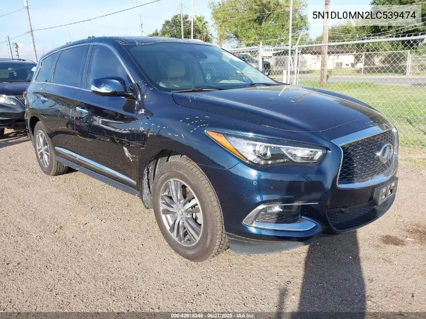 2020 Infiniti Qx60 Luxe VIN: 5N1DL0MN2LC539474 Lot: 42618346