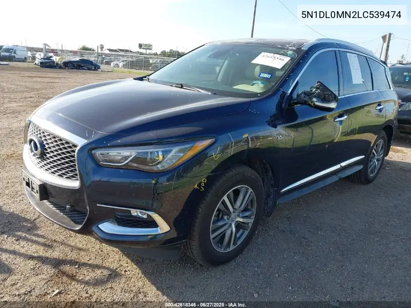 2020 Infiniti Qx60 Luxe VIN: 5N1DL0MN2LC539474 Lot: 42618346