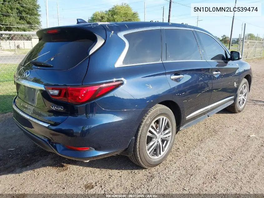2020 Infiniti Qx60 Luxe VIN: 5N1DL0MN2LC539474 Lot: 42618346