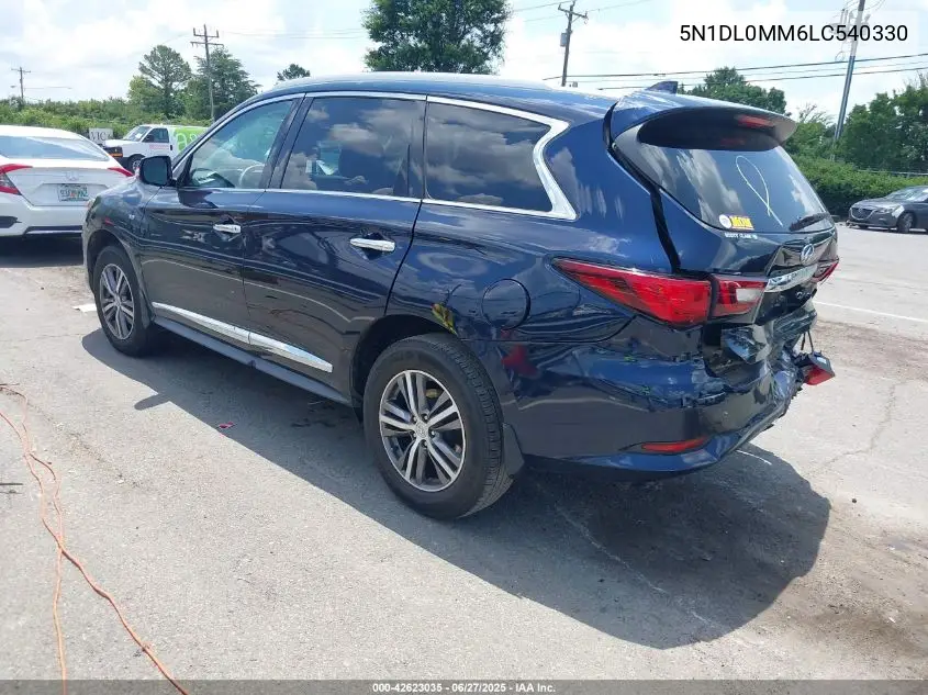 2020 Infiniti Qx60 Luxe Awd VIN: 5N1DL0MM6LC540330 Lot: 42623035