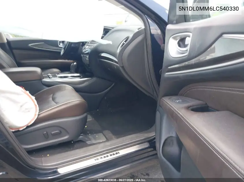 2020 Infiniti Qx60 Luxe Awd VIN: 5N1DL0MM6LC540330 Lot: 42623035