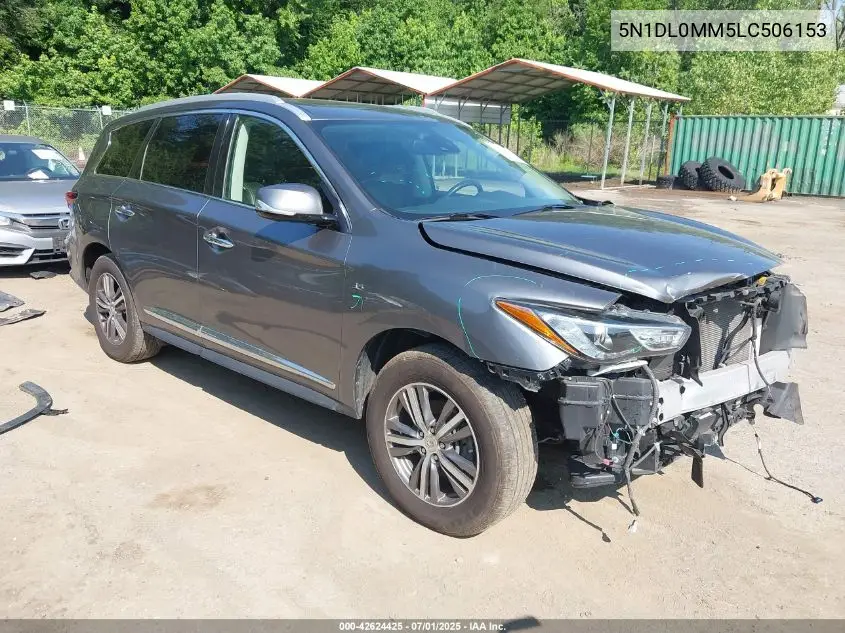 2020 Infiniti Qx60 Luxe Awd VIN: 5N1DL0MM5LC506153 Lot: 42624425