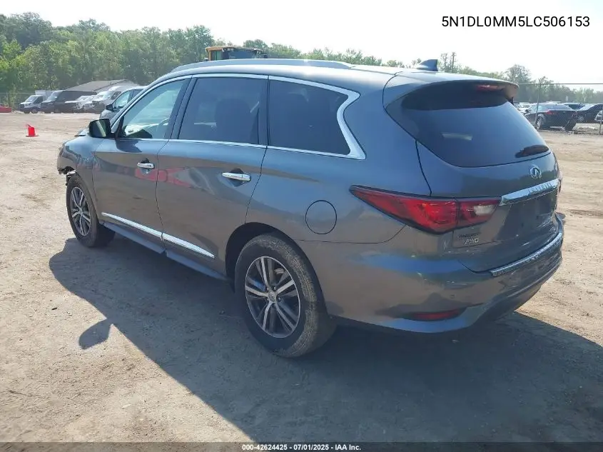 2020 Infiniti Qx60 Luxe Awd VIN: 5N1DL0MM5LC506153 Lot: 42624425