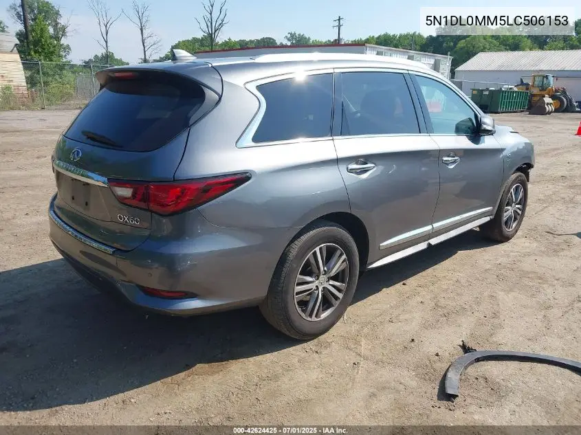 2020 Infiniti Qx60 Luxe Awd VIN: 5N1DL0MM5LC506153 Lot: 42624425