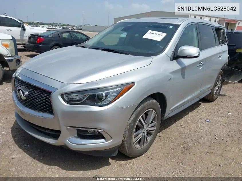 2020 Infiniti Qx60 Pure VIN: 5N1DL0MN6LC528042 Lot: 42636904