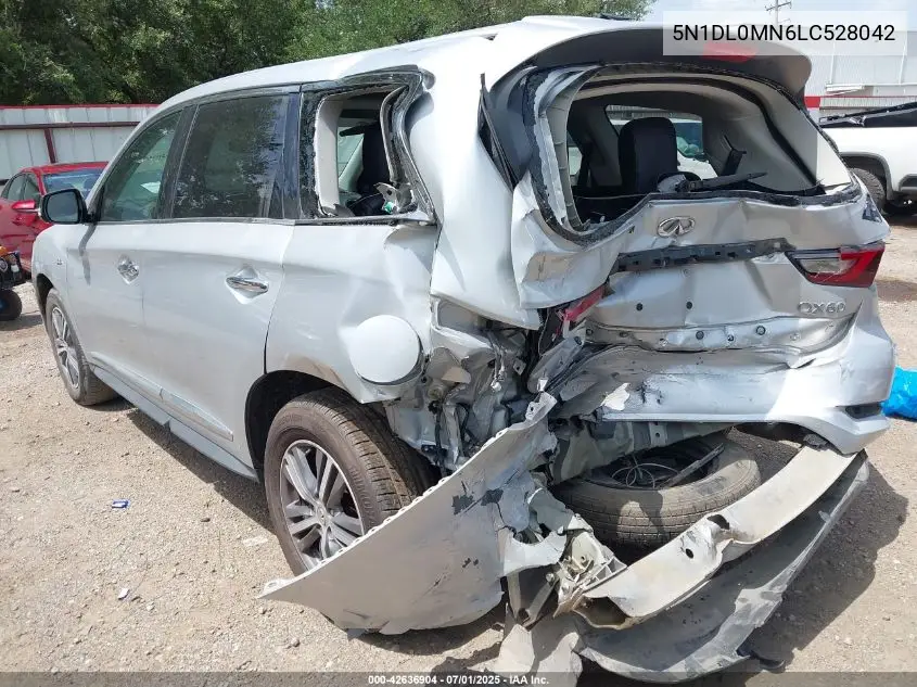 2020 Infiniti Qx60 Pure VIN: 5N1DL0MN6LC528042 Lot: 42636904