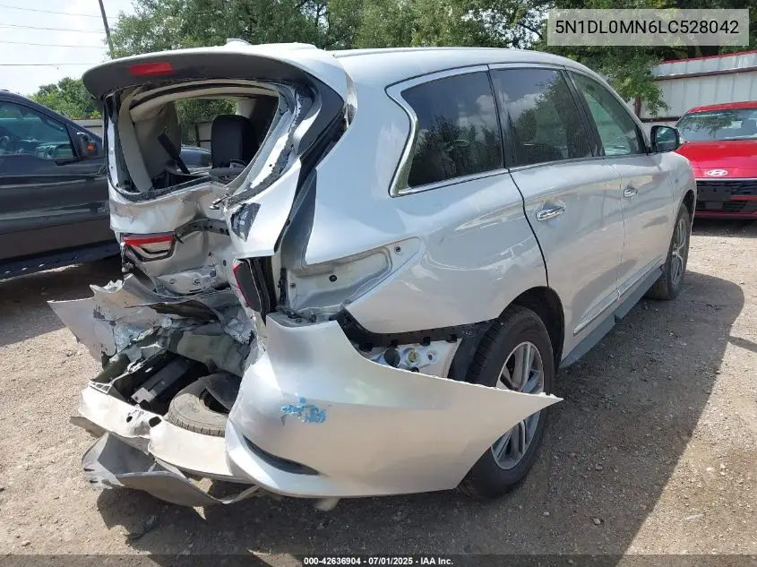 2020 Infiniti Qx60 Pure VIN: 5N1DL0MN6LC528042 Lot: 42636904