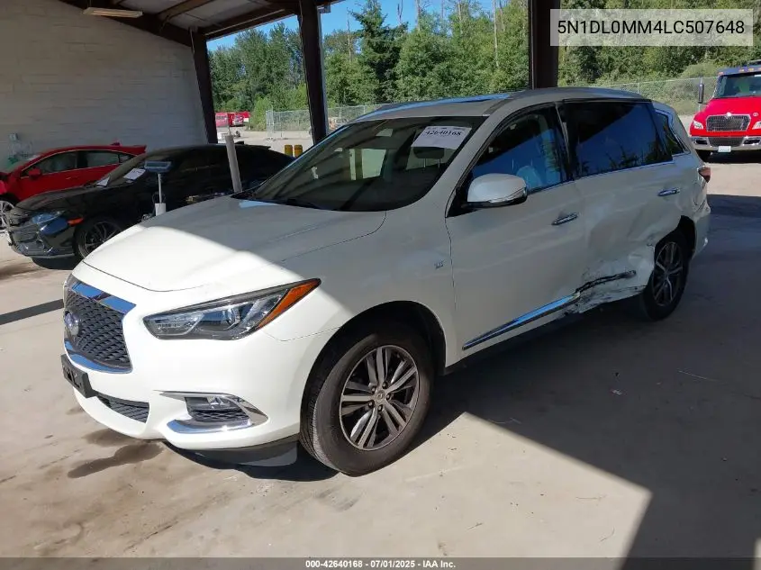 2020 Infiniti Qx60 Luxe Awd VIN: 5N1DL0MM4LC507648 Lot: 42640168