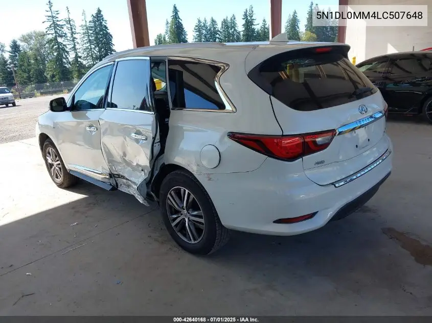 2020 Infiniti Qx60 Luxe Awd VIN: 5N1DL0MM4LC507648 Lot: 42640168