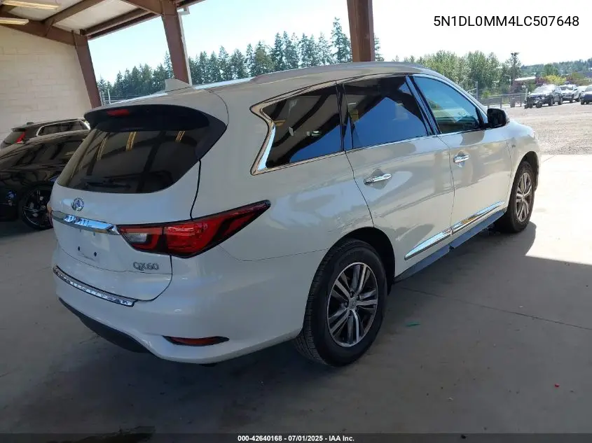 2020 Infiniti Qx60 Luxe Awd VIN: 5N1DL0MM4LC507648 Lot: 42640168