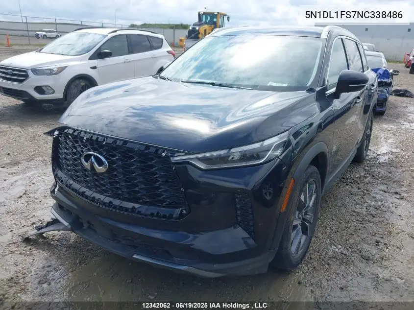 2022 Infiniti Qx60 Luxe VIN: 5N1DL1FS7NC338486 Lot: 12342062