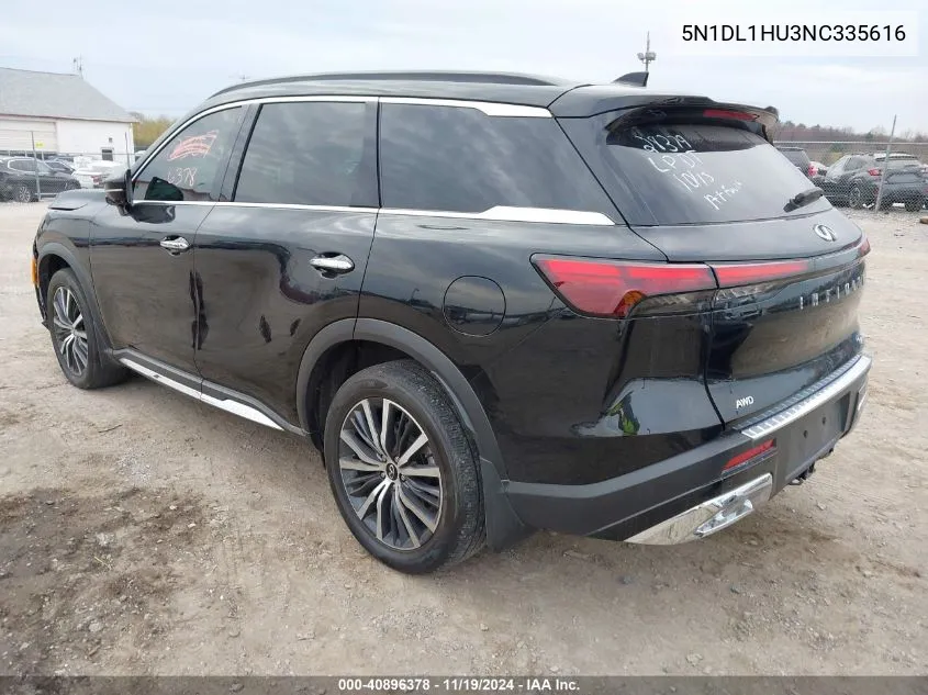 2022 Infiniti Qx60 Autograph Awd VIN: 5N1DL1HU3NC335616 Lot: 40896378