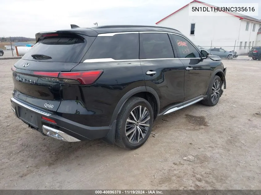 2022 Infiniti Qx60 Autograph Awd VIN: 5N1DL1HU3NC335616 Lot: 40896378