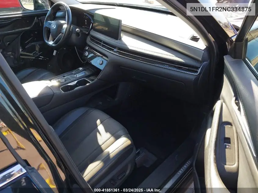 2022 Infiniti Qx60 Luxe VIN: 5N1DL1FR2NC334875 Lot: 41851361