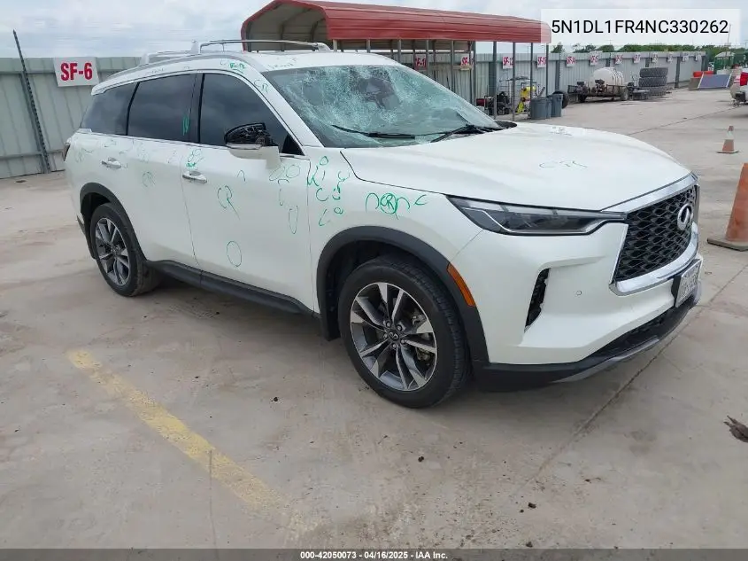 2022 Infiniti Qx60 Luxe VIN: 5N1DL1FR4NC330262 Lot: 42050073